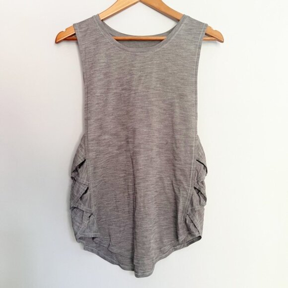 Lululemon Var City Muscle Tank Heathered Slate Size 8 - Picture 1 of 4